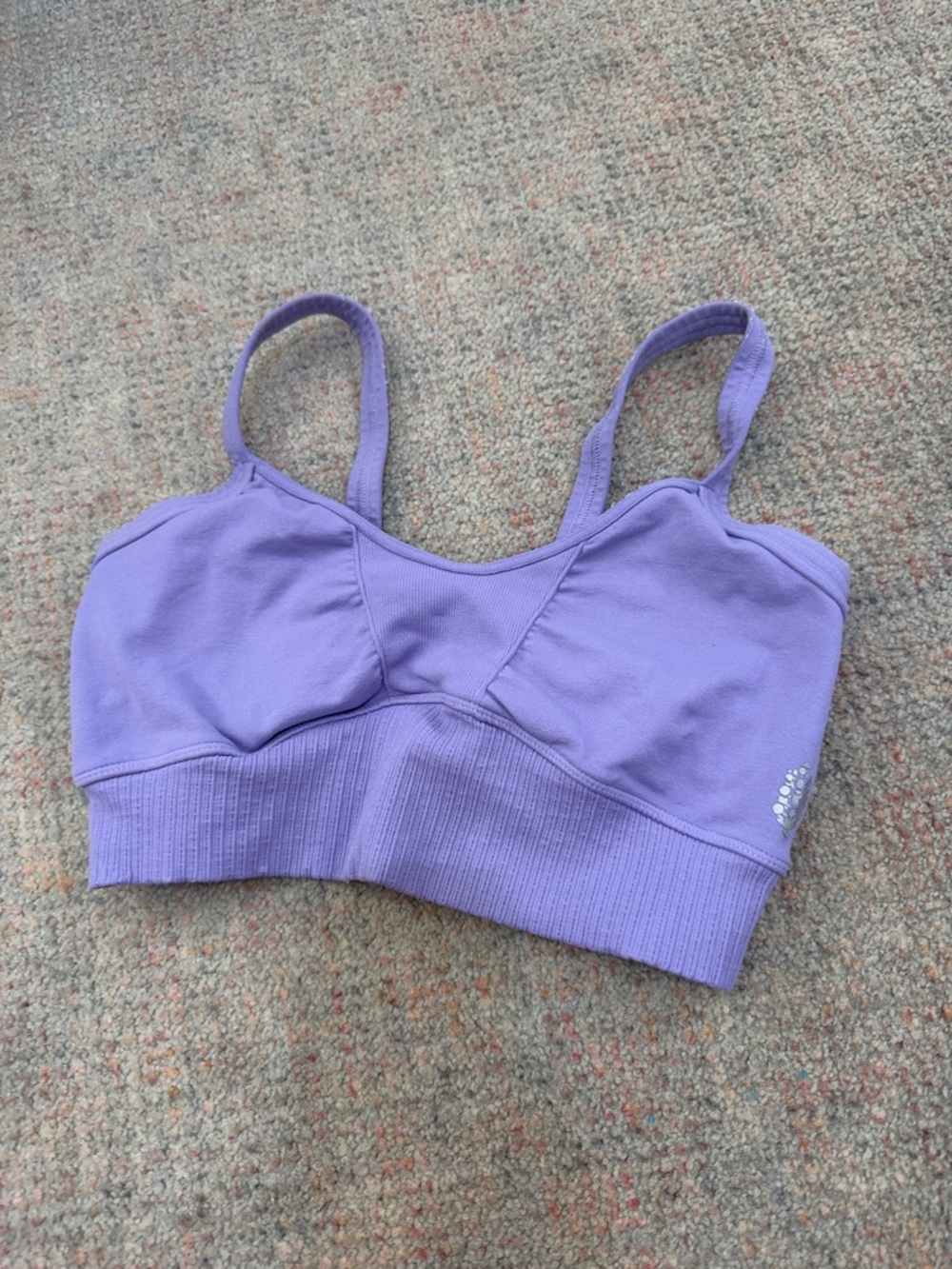 FP Movement by Free People Lavender Rib-Band Sports Bra